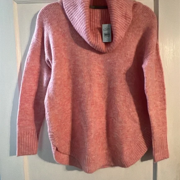LOFT Blush Pink Cowl Neck Sweater - Picture 1 of 4